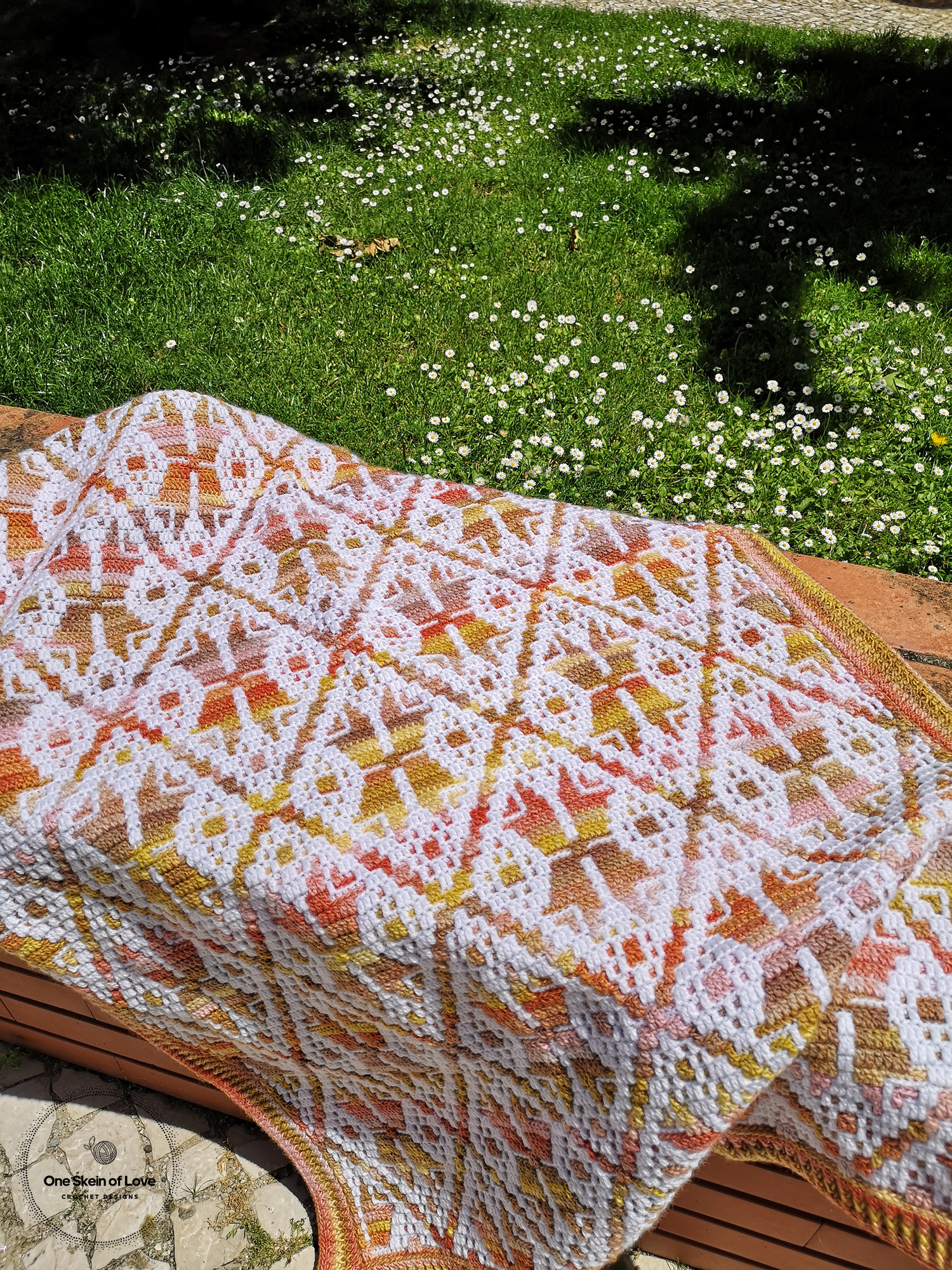 Kmrii風 パッチワークデザイン スコーピオンウォレット レースアップ Wildflowers – New Pattern – One Skein of Love